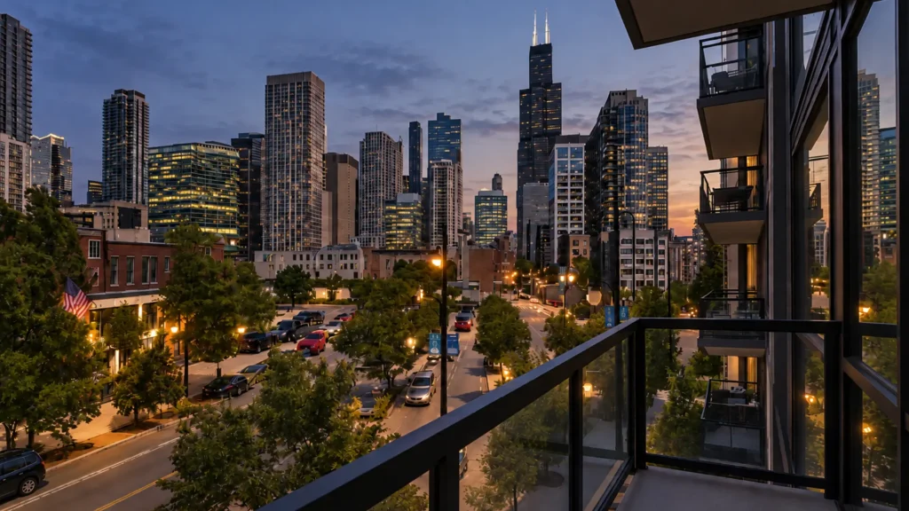 Apartment with private terrace, Chicago Loop