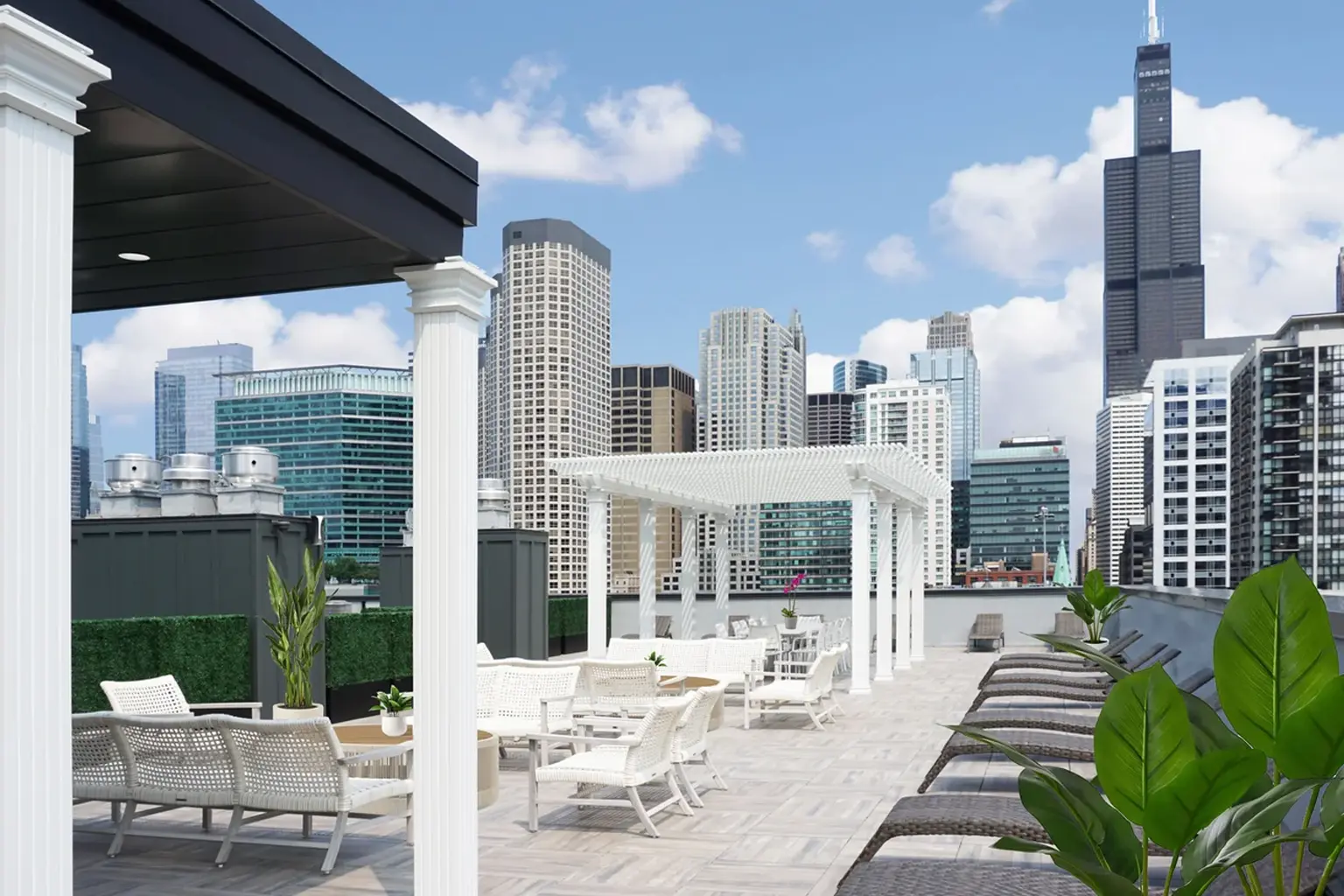 812 W. Adams rooftop deck lounge